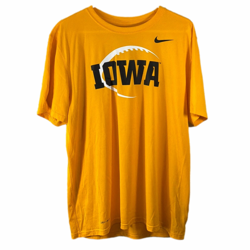 Nike Men's Yellow Iowa Football Short Sleeve Tee